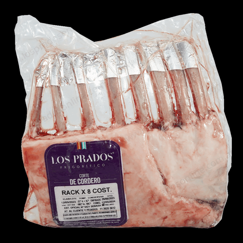 Rack de cordero x 8 costillas limpio - Imagen 3